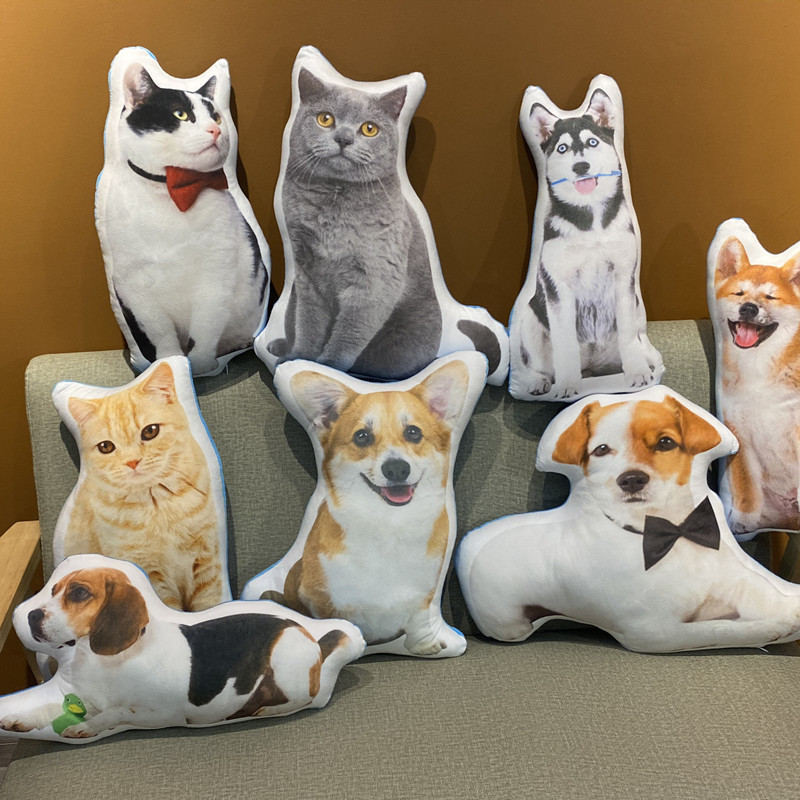 【佰佳客製】 diy定制抱枕3d照片定做宠物纪念枕头猫咪狗异形来图创意礼物可印 | 蝦皮購物