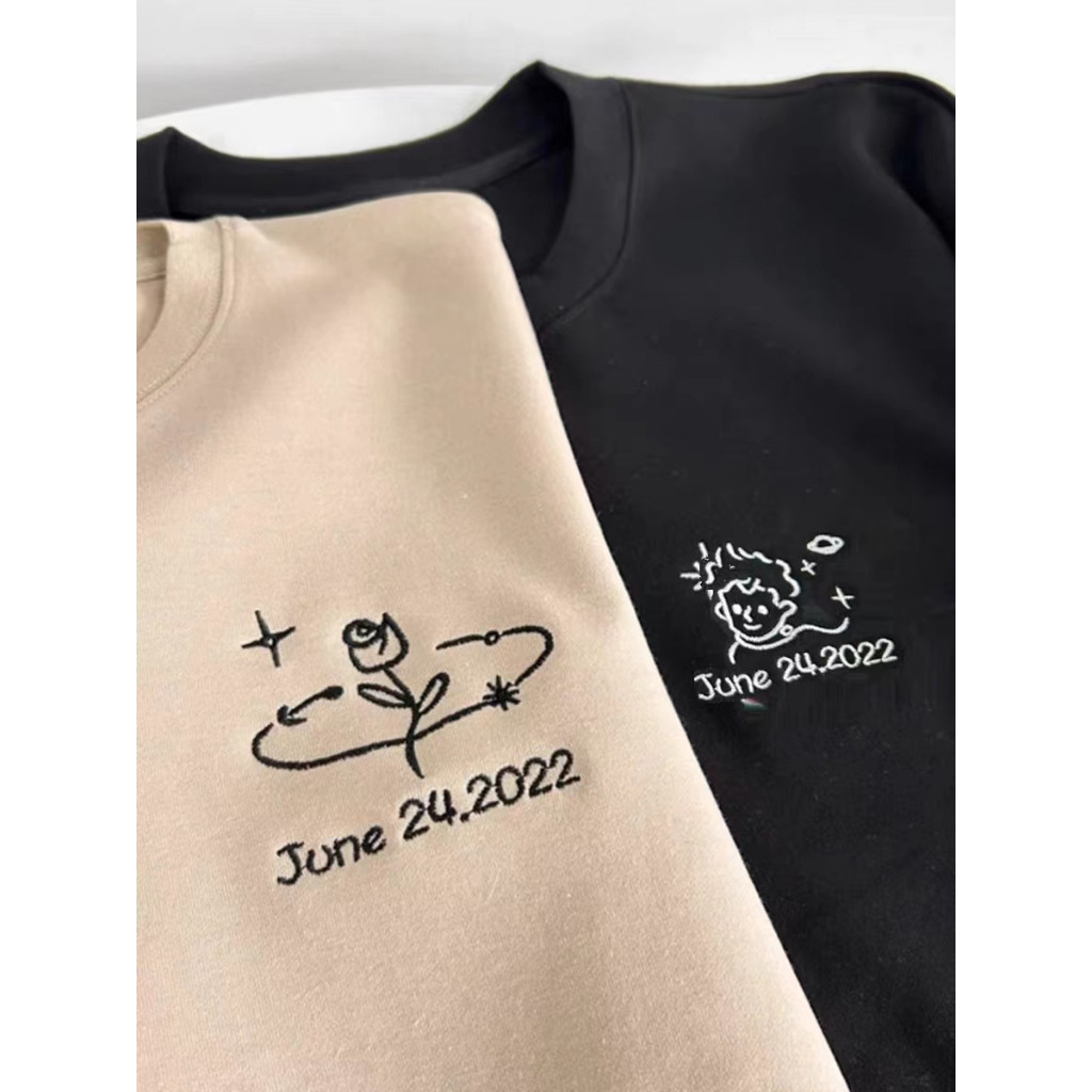 訂製logo 情侶訂製刺繡logo 客制刺繡logo 客製化衣服 diy班服 情侶裝 親子裝 訂製小王子和玫瑰花 | 蝦皮購物