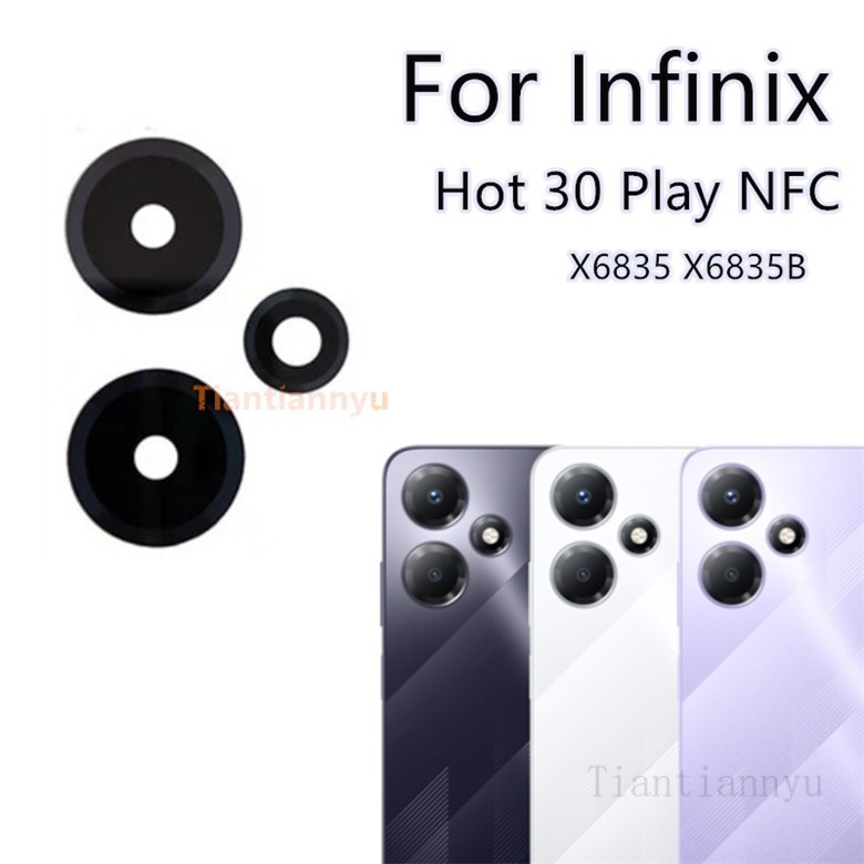 Infinix Hot 30 Play NFC X6835 X6835B 後置攝像頭玻璃鏡頭更換帶不干膠貼紙 | 蝦皮購物