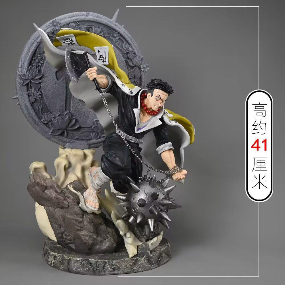 鬼滅之刃 GK簡刻 巖柱 悲鳴嶼行最強之柱可發光雙頭雕手辦禮品 | 蝦皮購物