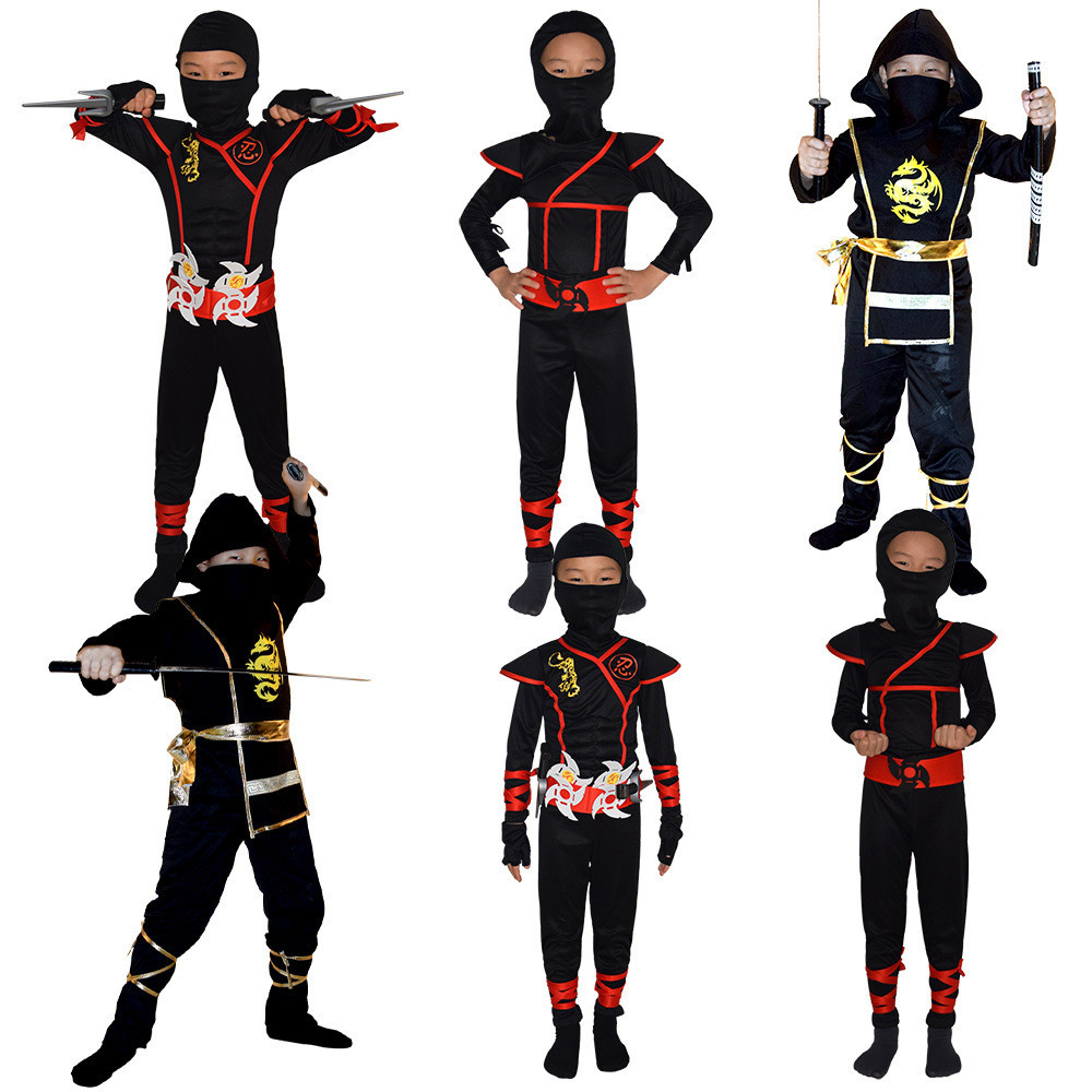 日本忍者衣服夜行衣 萬聖節兒童忍者服裝 表演服cosplay 表演服 | 蝦皮購物