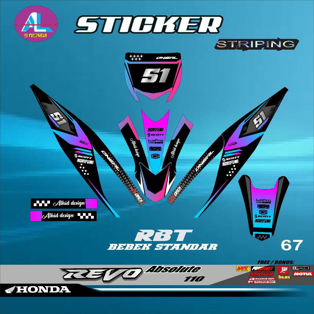 貼紙 RBT REVO ABSOLUTE 110 摩托車 RBT BEBEK MODIF SUPERMOTO YZ CR | 蝦皮購物