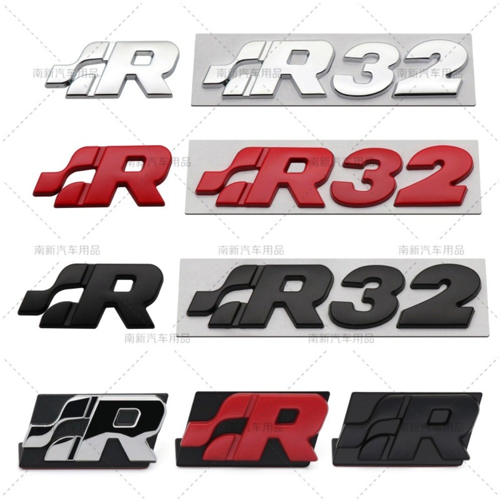 VOLKSWAGEN R32標誌貼適用於大眾寶來高爾夫sr32改裝金屬車身貼r標誌尾貼 | 蝦皮購物