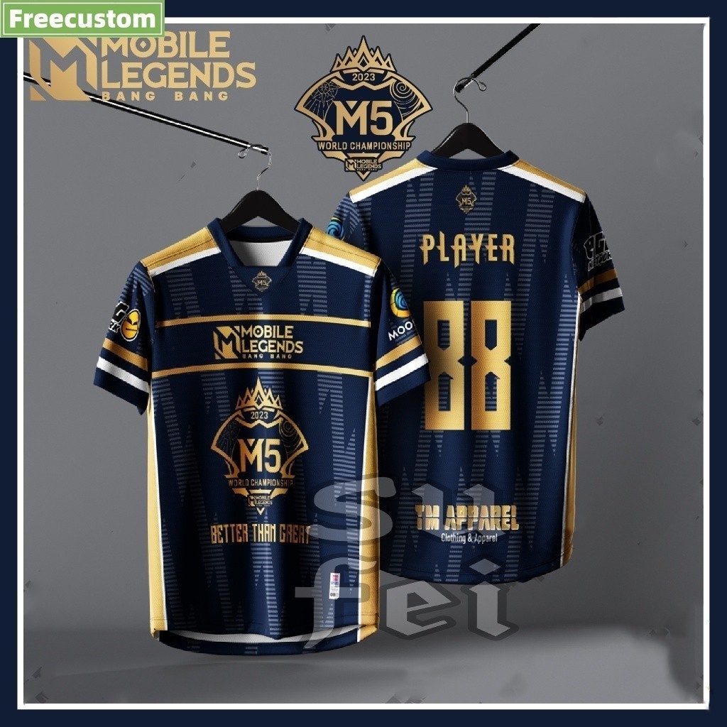 2025.[免費自定義名稱和號碼] M5 MOBILE LEGENDS FULL SUBLIMATION Jersey | 蝦皮購物