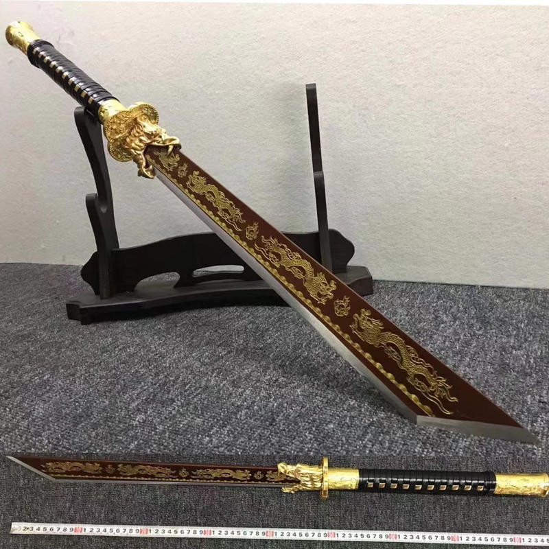 免運專區 龍泉 一體 唐橫刀 高錳鋼 長款 偃月刀 關公武術大刀 春秋 練習寶刀 免運 未開刃 | 蝦皮購物