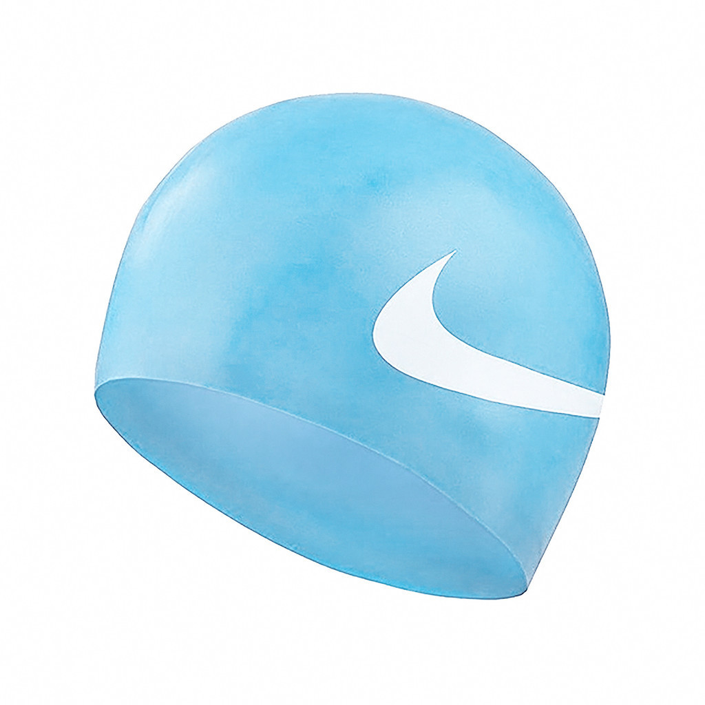 Nike 帽Big Swoosh 男女款泳帽泳具成人矽膠高彈性[ACS] NESS8163