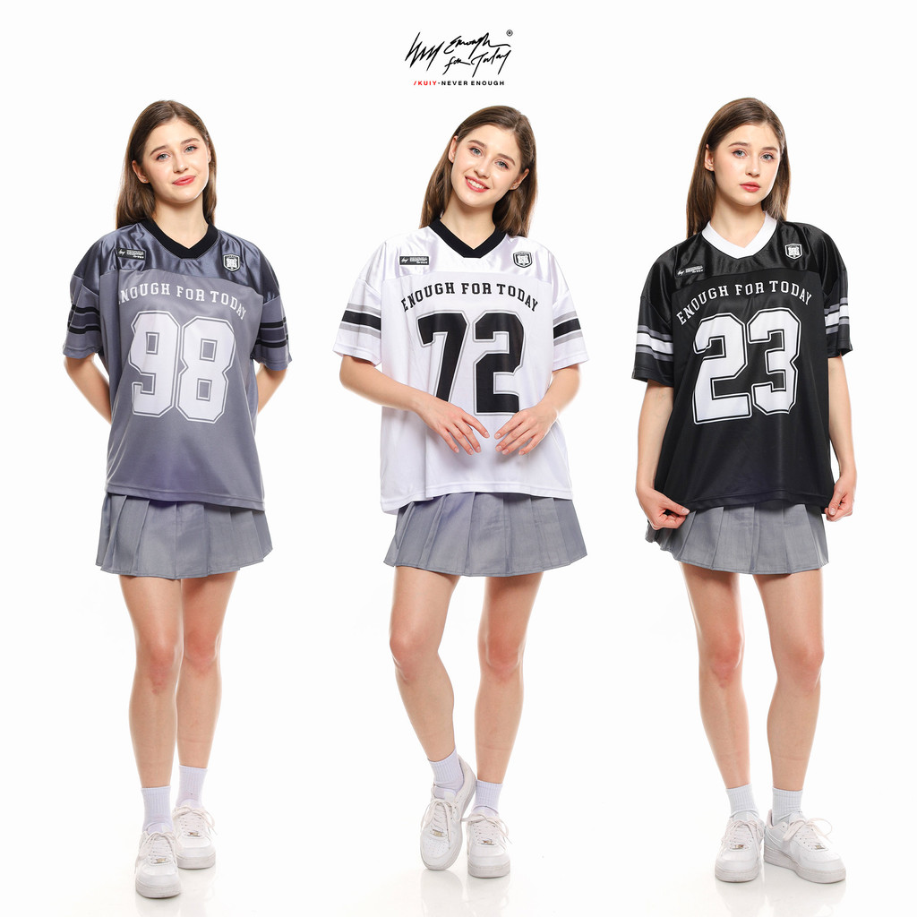 今天足夠球衣 Boxy Oversize Number 系列單色灰色白色黑色 | 蝦皮購物