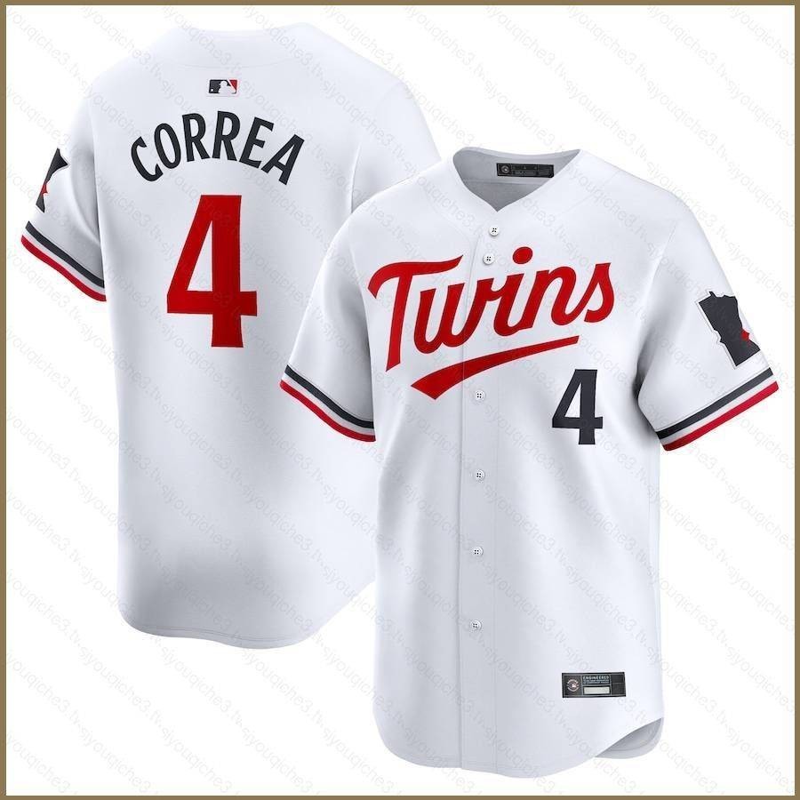 Sy3 20242025 MLB Minnesota Twins Carlos Correa 主場球衣棒球開衫 T 恤 蝦皮購物