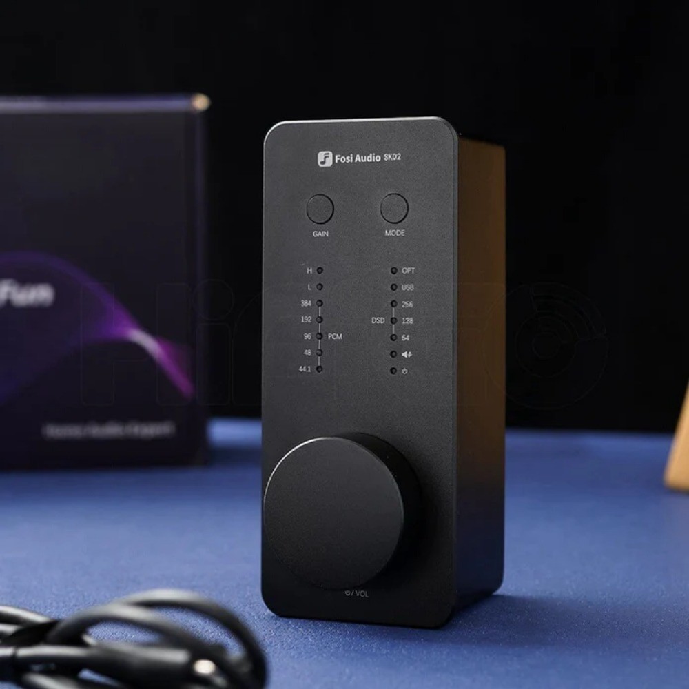 Fosi Audio SK02 ES9038Q2M 緊湊型桌面 DAC 和耳機放大器 3.5mm+4.4mm 輸出,適用 | 蝦皮購物