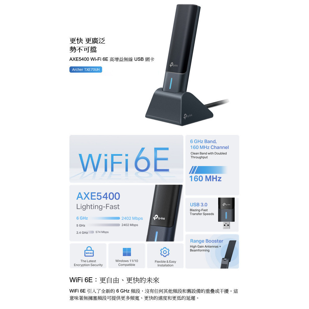 TP-Link Archer TXE70UH AXE5400 Wifi 6E 三頻 USB 3 無線網卡 現貨 廠商直送 | 蝦皮購物