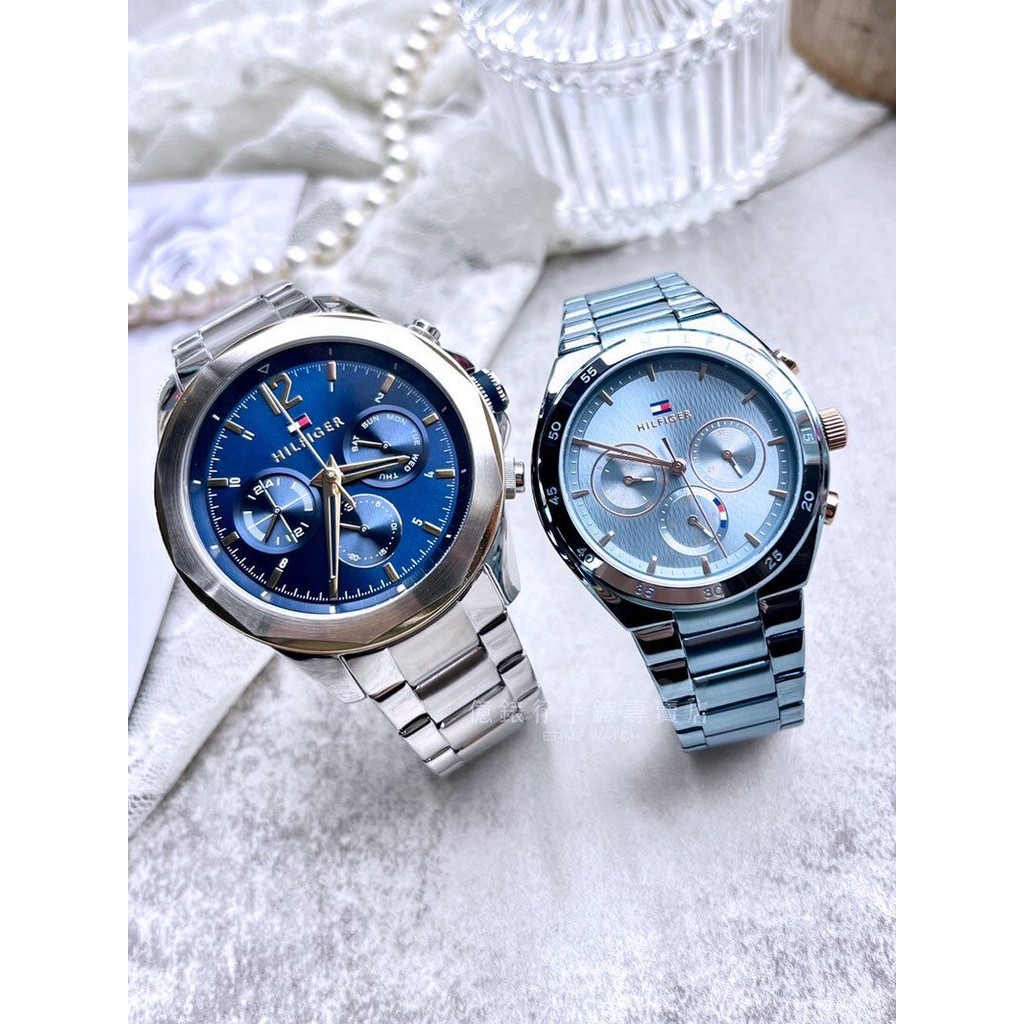 Tommy Hilfiger 美式休閒三環日曆型情人對錶 1792059 /1782576 公司貨 結婚對錶 | 蝦皮購物