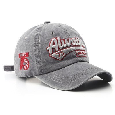 【cap &topi 現貨】牛仔帽 Always Letter 刺繡棒球帽中性棉復古街頭帽男女高爾夫球帽 | 蝦皮購物