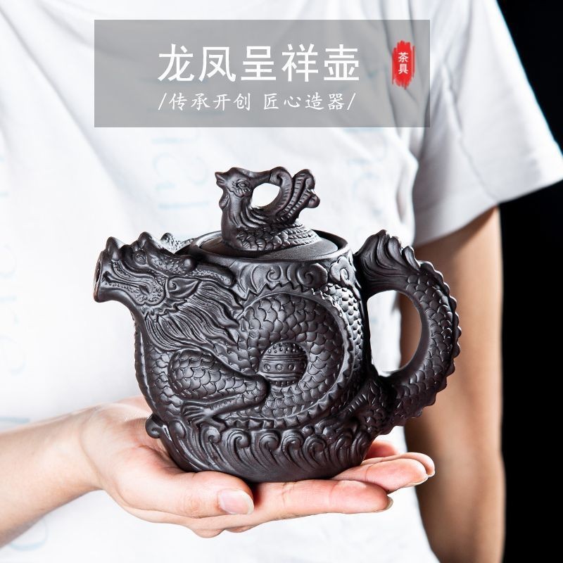 国内初の直営店 - 銅器の龍鳳壺です 工芸品 銅器 美術品 銅龍鳳手壺