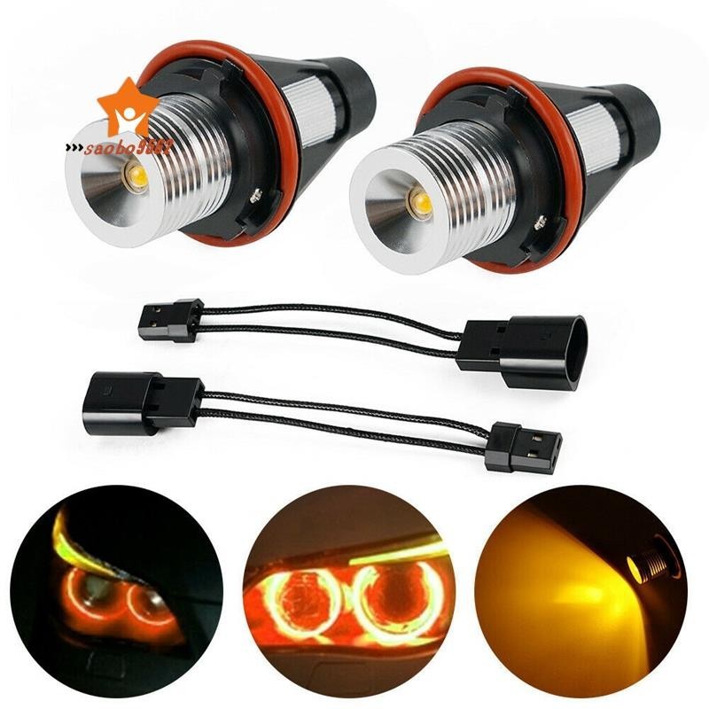 8000k 琥珀色 LED 天使眼標記光環燈泡,適用於 -BMW E39 E53 E60 E63 E64 E66 E87 | 蝦皮購物