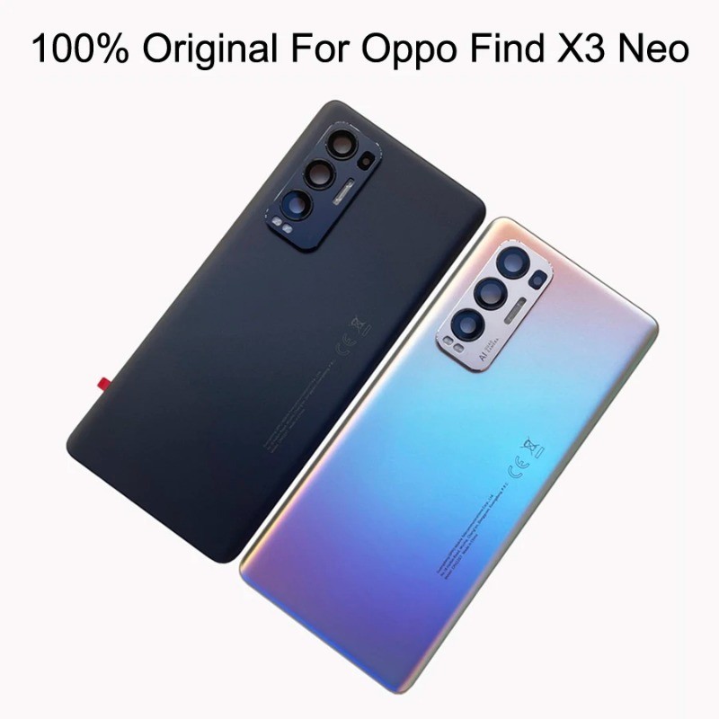 100% 原裝 Oppo Find X3 Neo 5G 後蓋電池蓋外殼玻璃 X3Neo CPH2207 門後殼帶相機玻璃 | 蝦皮購物