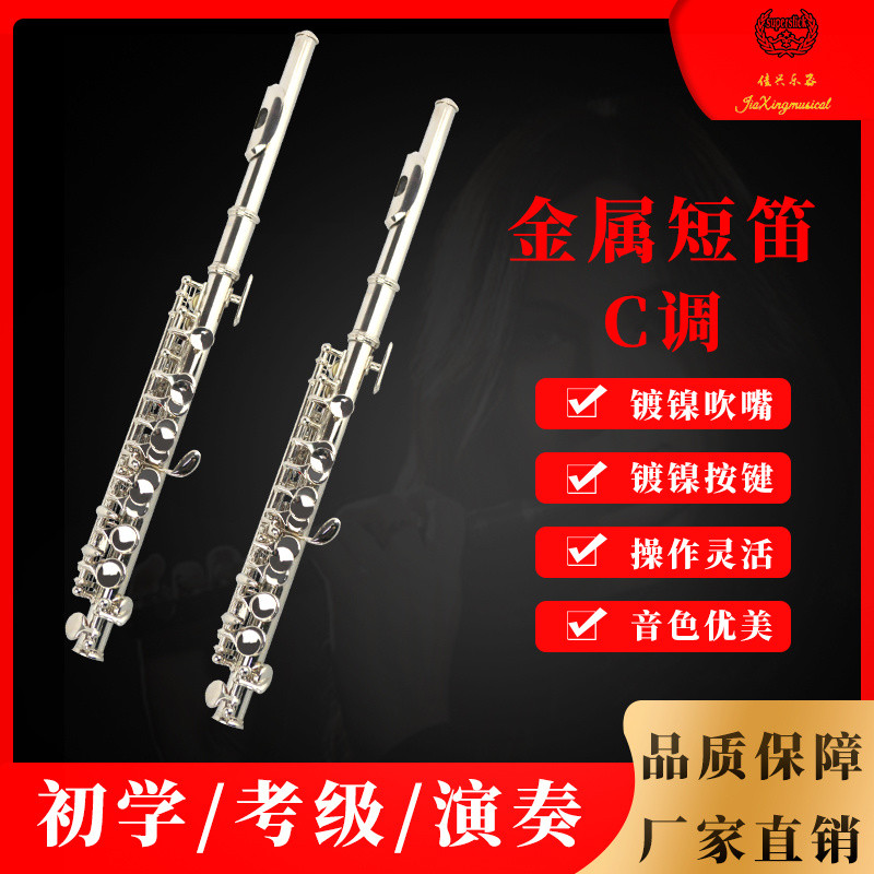短笛全金屬短笛鍍鎳初學者短笛 專業級演奏考級初學出口 W60F | 蝦皮購物