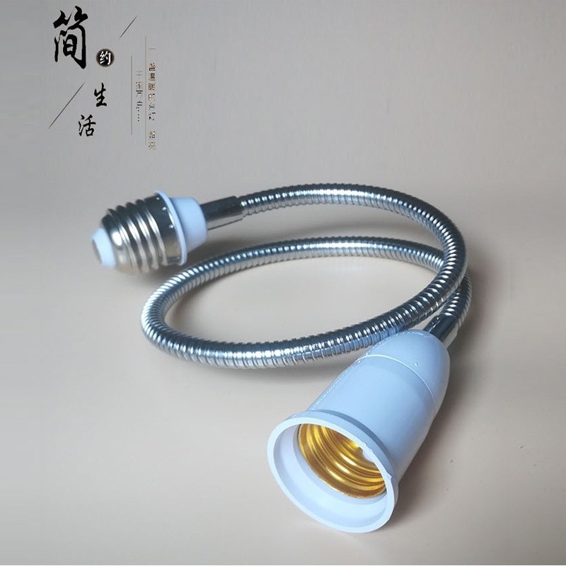 吊燈燈口LED小燈泡燈具配件E27螺口加長萬向延長線燈頭燈座轉換器 | 蝦皮購物
