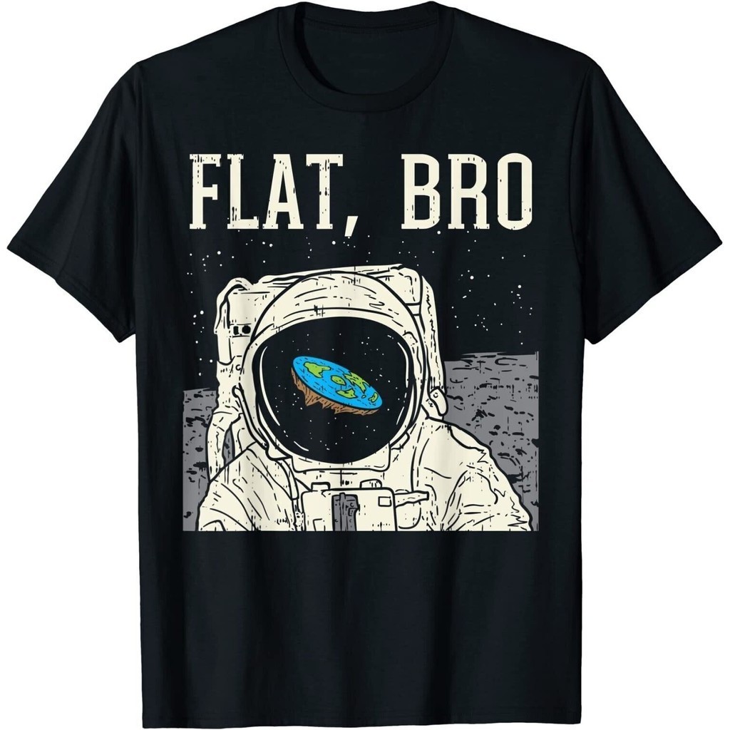 Flat Bro Astr0Naut 有趣的地球陰謀理論大 T 恤 | 蝦皮購物