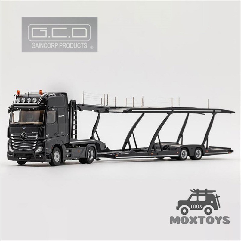 Modellino GCD 1:64 MB Actros Con Rimorchio Doppio Ponte – Argento, LHD – Con Custodia E Scatola