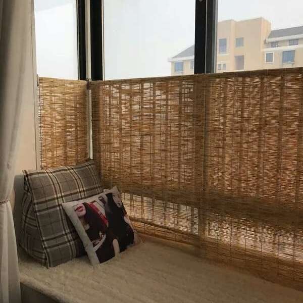 【滿199出貨】芦苇帘子遮阳遮光隔断帘竹帘窗帘卷帘草帘墙面装饰帘天然苇帘定做【嚴選】 | 蝦皮購物