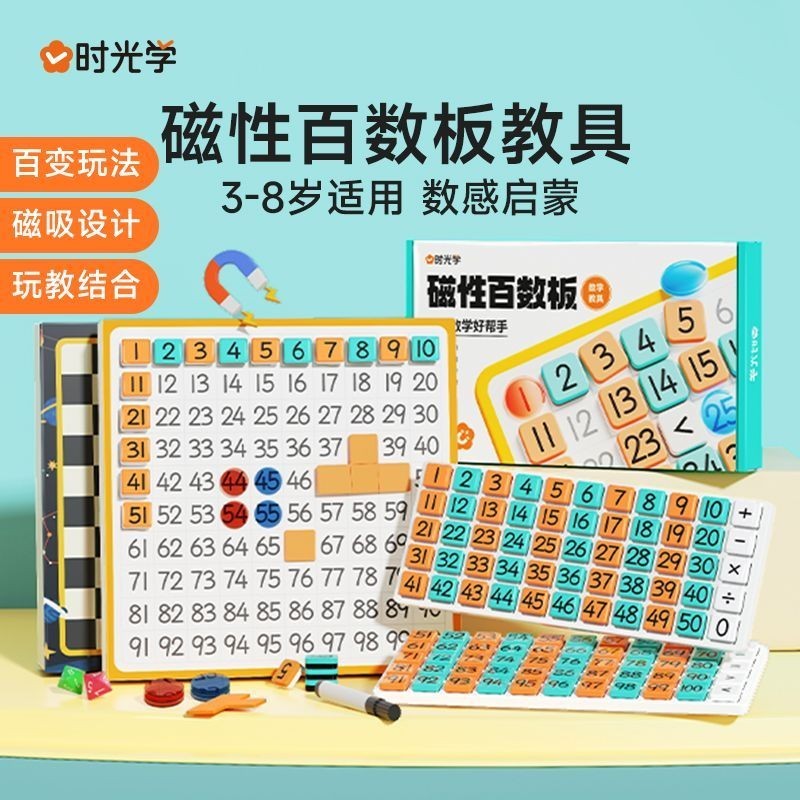 【現貨】Baby·Wong磁性百數板蒙氏數學思維教具益智啟蒙早教兒童數感啟蒙 | 蝦皮購物