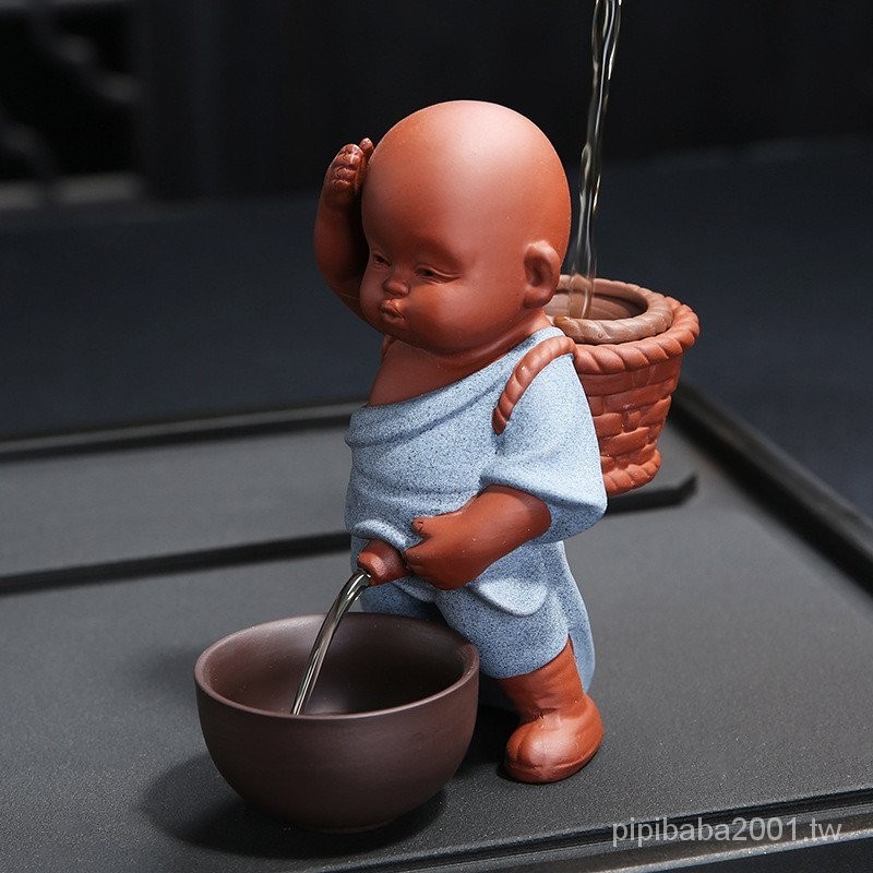 尿尿 小孩尿尿茶壺尿童小和尚茶寵小孩噴水茶具紫砂創意茶盤尿娃擺件茶| 蝦皮購物