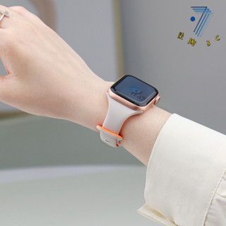 親膚硅膠材質 佩戴舒適 顯瘦款錶帶 適用於 Apple Watch ultra 9 8 7 6 5 SE 41/45mm
