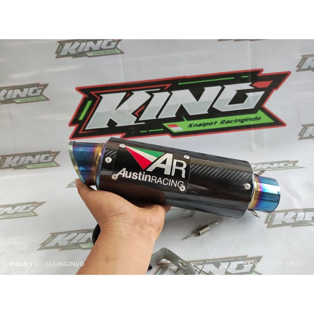 Escape Austin Racing carbono azul entrada 51 毫米通用 todas 焊接摩托 | 蝦皮購物