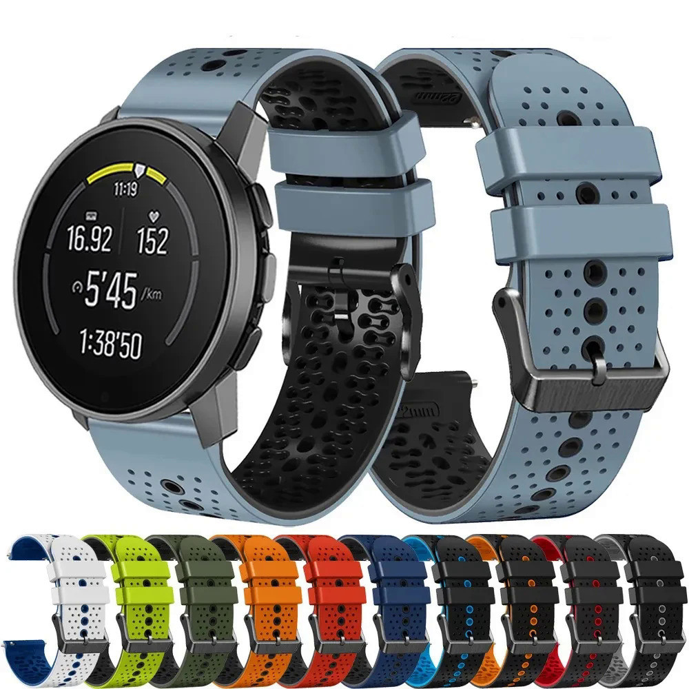 INF Cinturino In Silicone Forato Per Suunto Vertical/9 Peak/5 Peak: Ricambio Comodo E Traspirante - 5