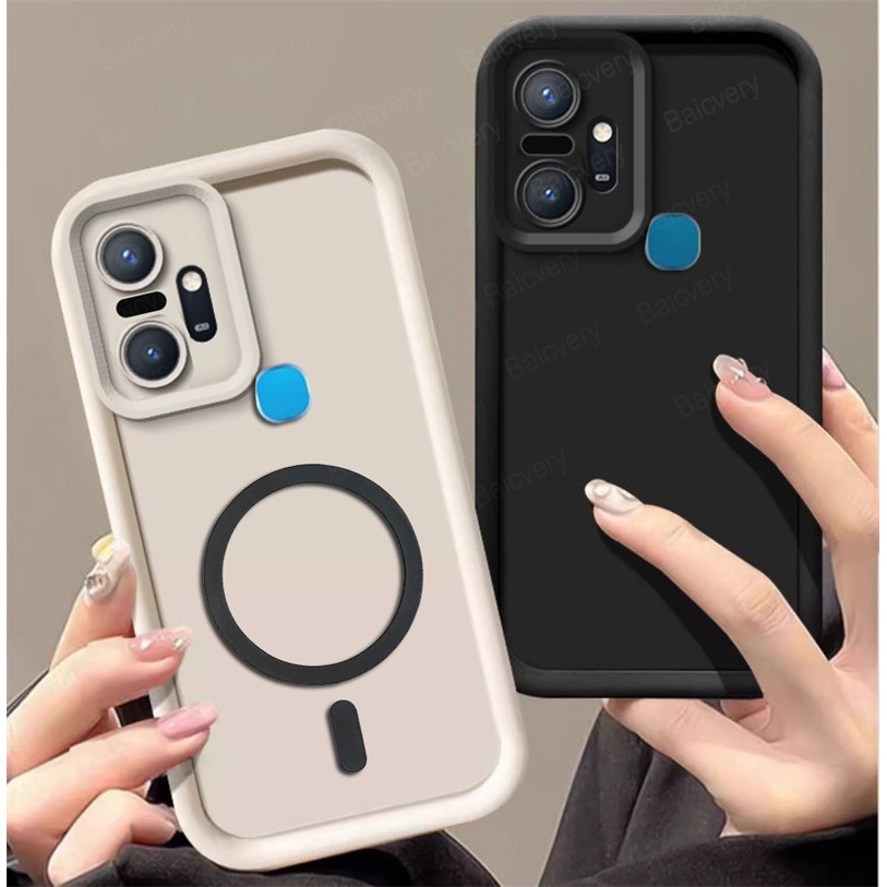 Infinix Smart 6 Plus 6.82'' X6823C X6823 外殼帶環形鐵皮磁貼時尚彩色邊框保護軟 | 蝦皮購物