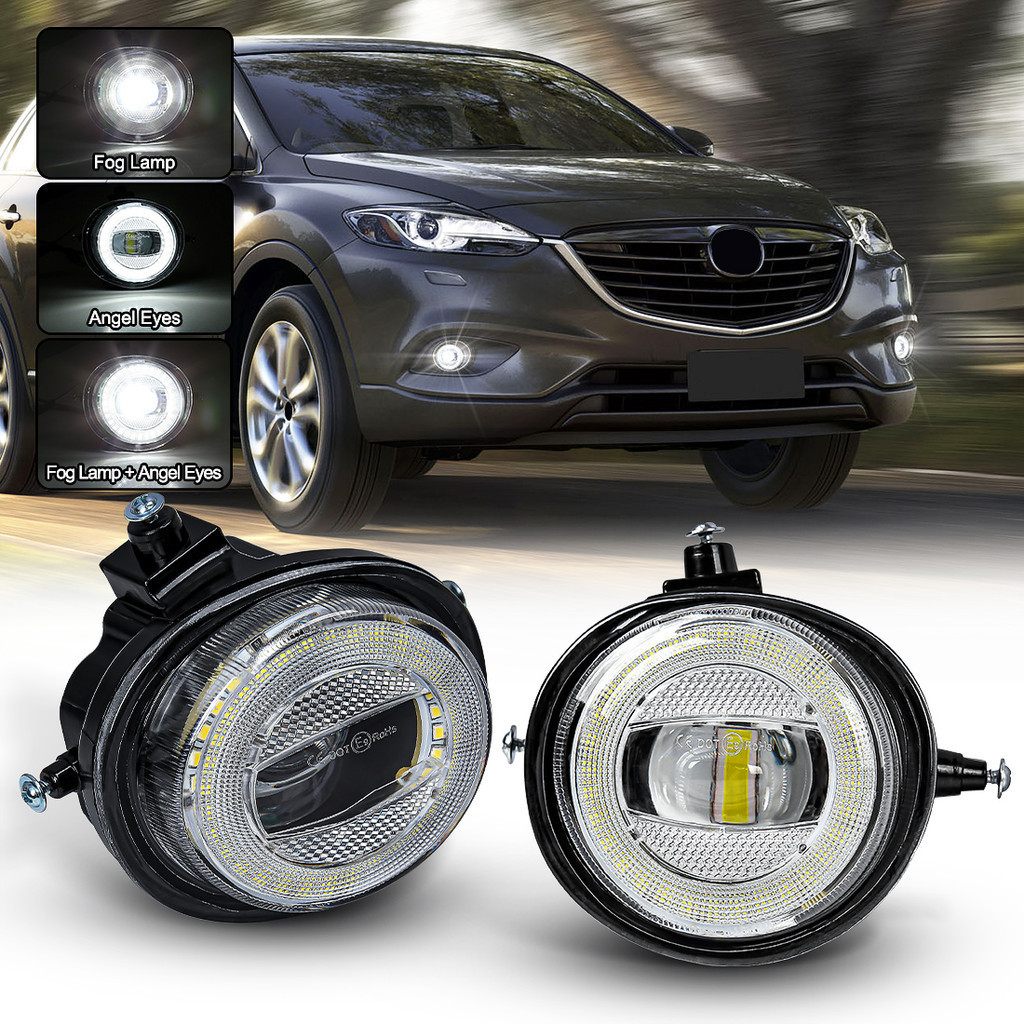 MAZDA 汽車 LED 天使眼霧燈總成適用於馬自達 2 3 6 CX-5 CX-7 CX-8 CX-9 RX-8 MX | 蝦皮購物
