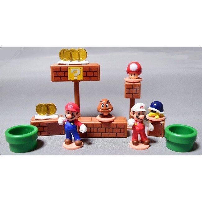 現貨 日本EPOCH扭蛋 Mario瑪利歐世界遊戲場景組｜整組 水管 金幣 蘑菇 栗寶寶 轉蛋 模型 公仔 日本進口 | 蝦皮購物