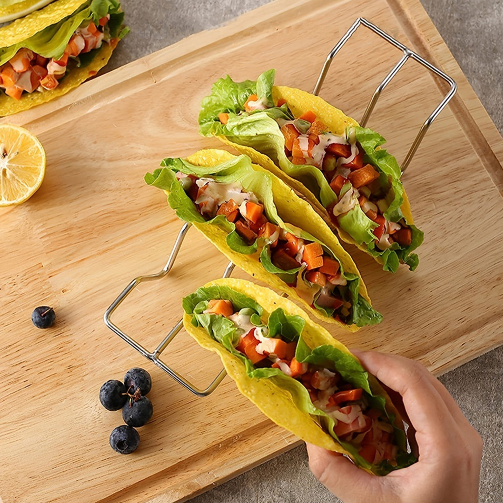 {tshitoli} 耐用的 Taco Shell Holder Taco Stand 不銹鋼不銹鋼 Taco Hold | 蝦皮購物