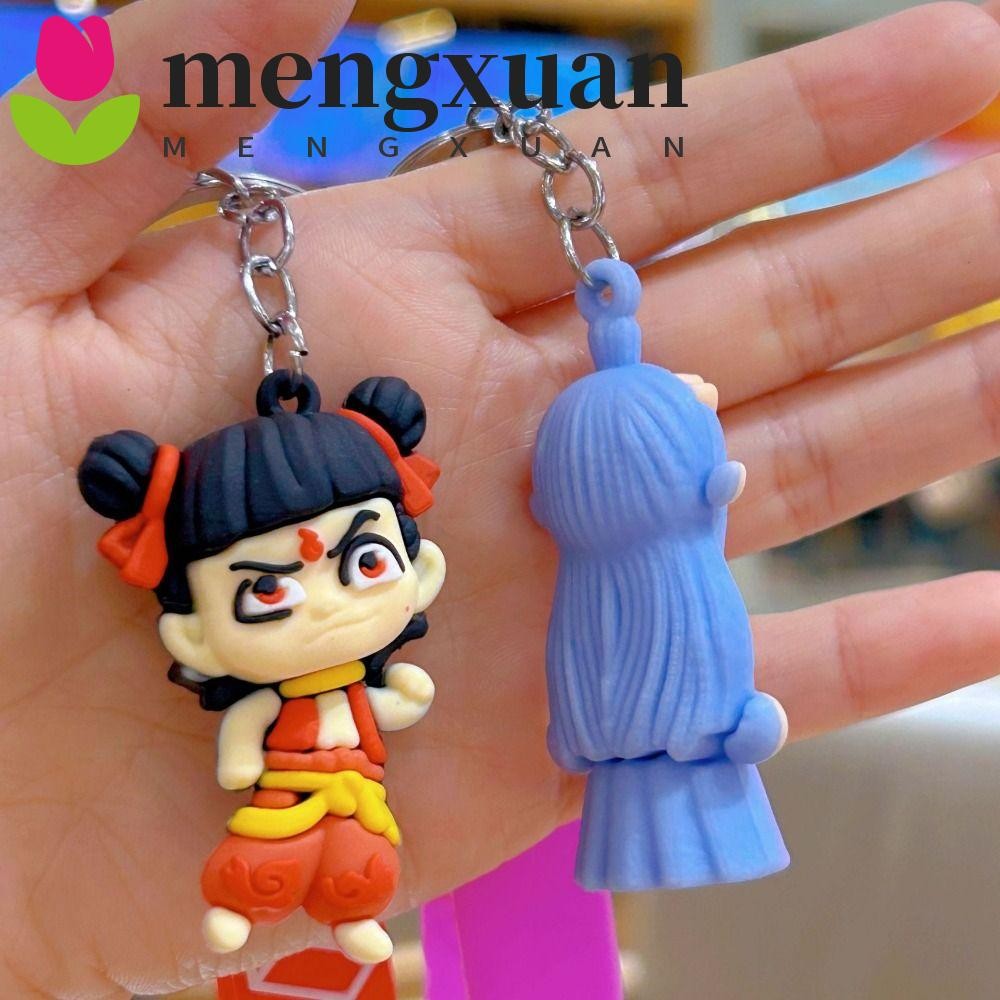 MENGXUAN哪吒玩偶鑰匙扣,傲冰矽酮表情哪吒玩偶,吊墜電影週邊產品神話卡通鑰匙扣節慶禮品 | 蝦皮購物