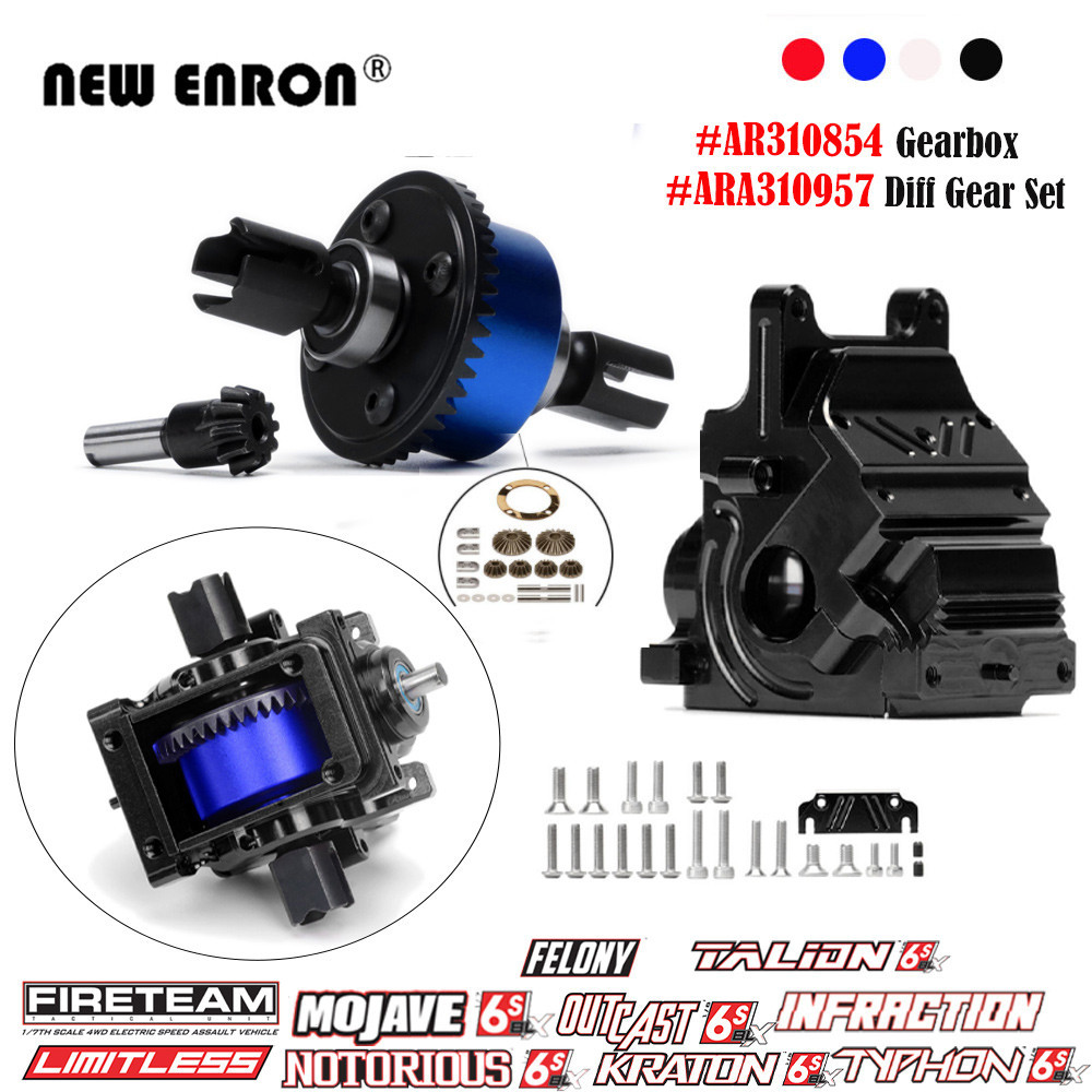 Jeu Différentiel Avant/arrière 10T/43T ARA310957 Pour RC Arrma 1/7 Mojave, 1/8 Carton 6S