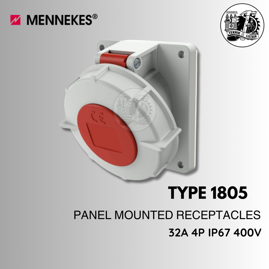 插座母面板安裝 MENNEKES 32A 4P IP67 400V MEN 1805 | 蝦皮購物