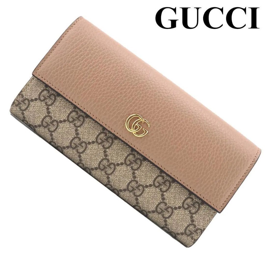 Gucci 古馳 長夾 Gg Supreme Gg Canvas 帆布 雙g Continental 日本直送 二手 蝦皮購物