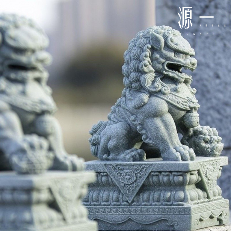 特大號精品石獅子一對青砂石材質鎮宅看門家用別墅一對大門招財 特大號精品石獅子一對青砂石材質鎮宅看門家用別墅一對大門招財