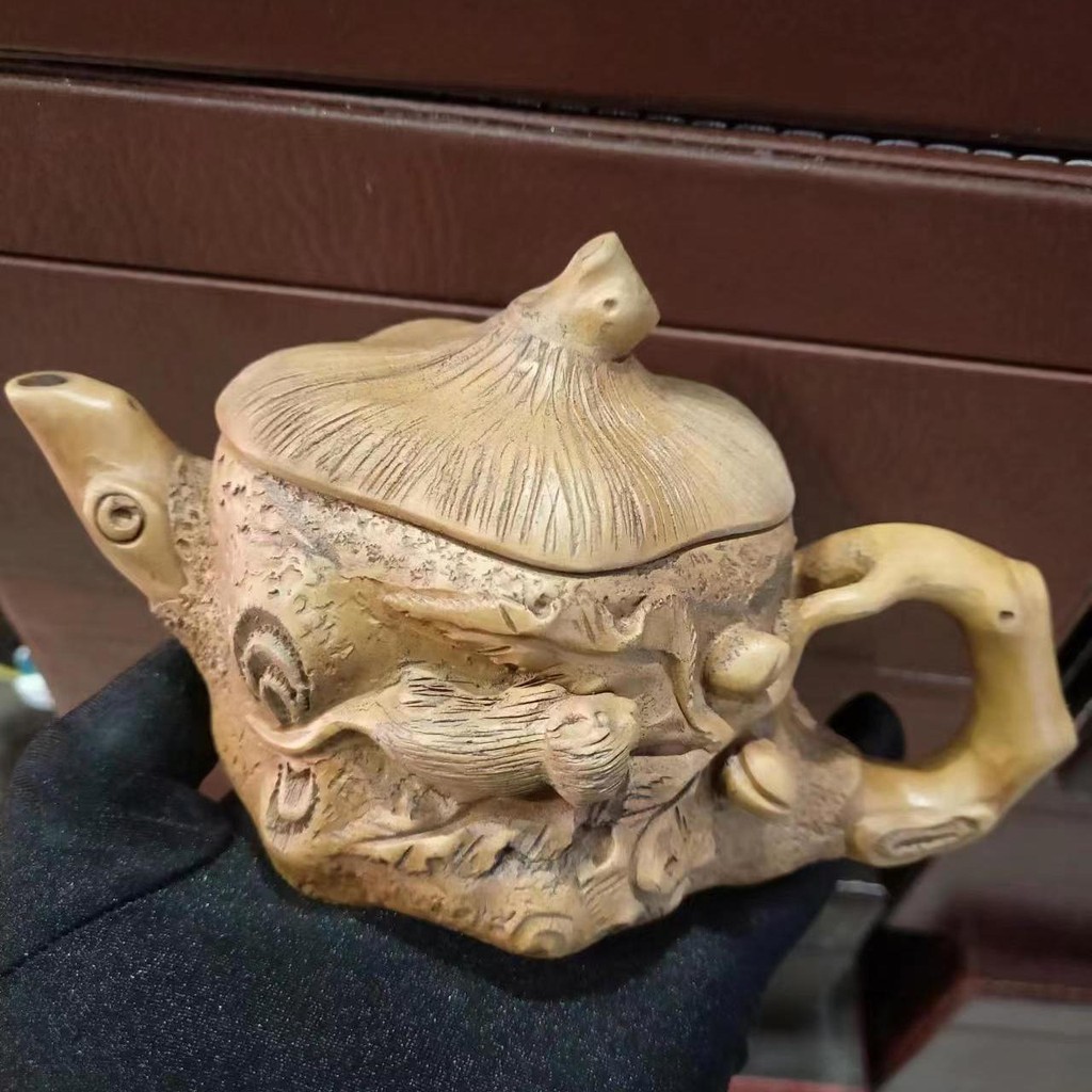 原礦紫泥如意壺新款紫沙壺商用禮品家用泡茶手工壺pot3742