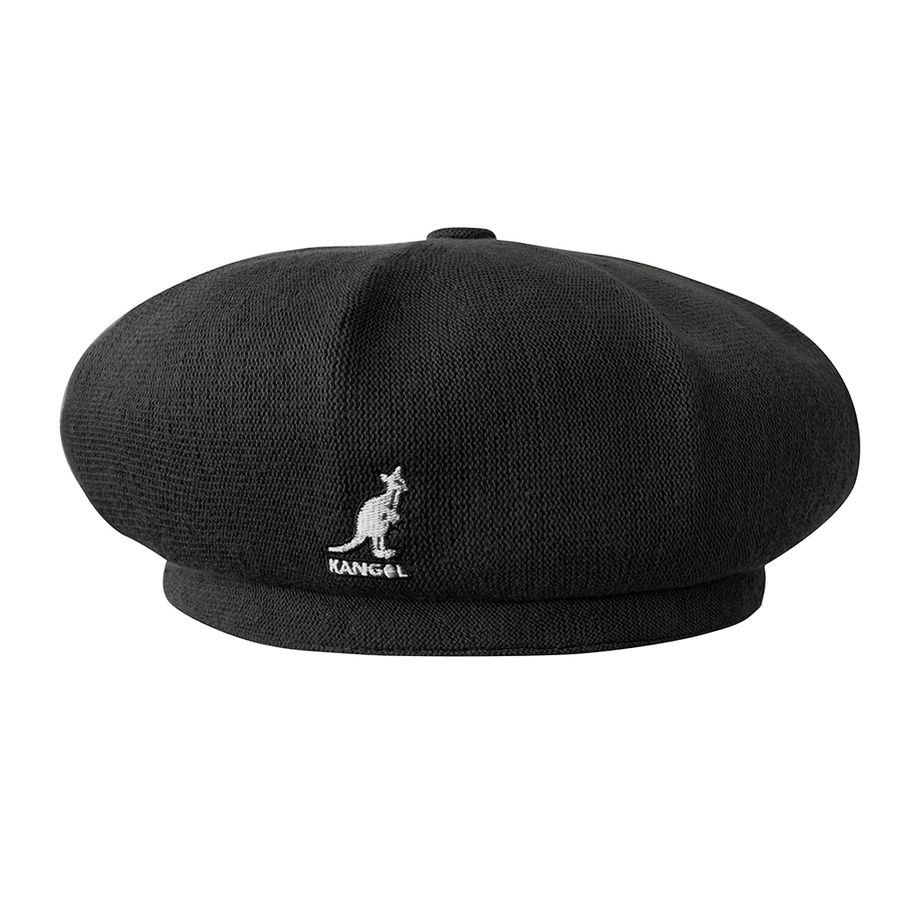 Kangol Unisex Bamboo Jax Beret – Black, Size M (22") – Casual Style Hat