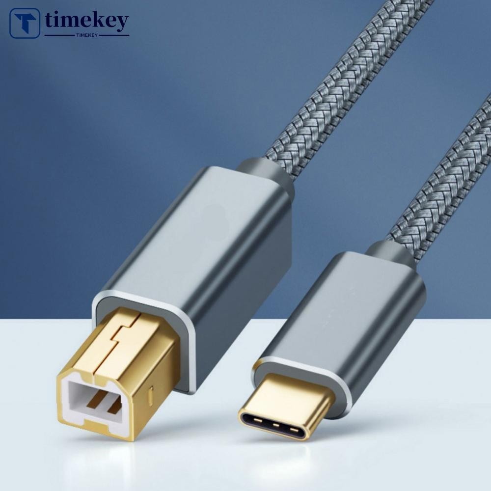 Timekey 1 件筆記本電腦 Type-C 轉方形端口 USB 2.0 打印電纜尼龍編織電子鋼琴電子樂器打印機掃描儀 | 蝦皮購物