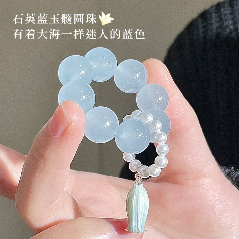 簪花小手捻 繞指柔 指尖文玩 文創手鍊 盤玩指捻 手持女款手捻 手把件 | 蝦皮購物
