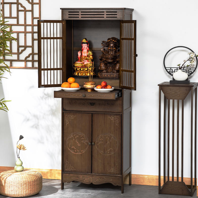 新中式神明立櫃 神明桌 神桌 小神桌 財神爺供桌 楠竹家用經濟型神龕 佛龕立櫃 祖先桌 公媽桌 供奉桌 佛桌 玄關桌 | 蝦皮購物