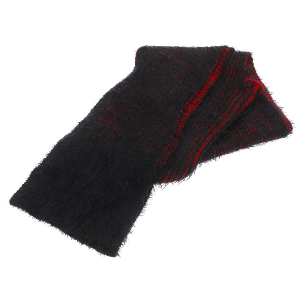 ORIMI SHAGGY黑色圍巾紅色日本直送二手| 蝦皮購物
