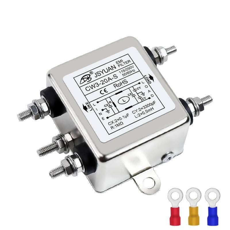 五金整流器單相交流電源濾波器CW3 CW4L2 10A 20A 30A-S/T AC220V