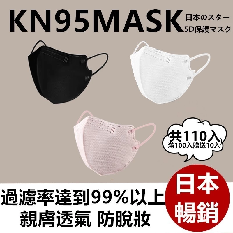 KN95 5D日系口罩評價:一元入手值不值得?小顏立體口罩實戴心得整理