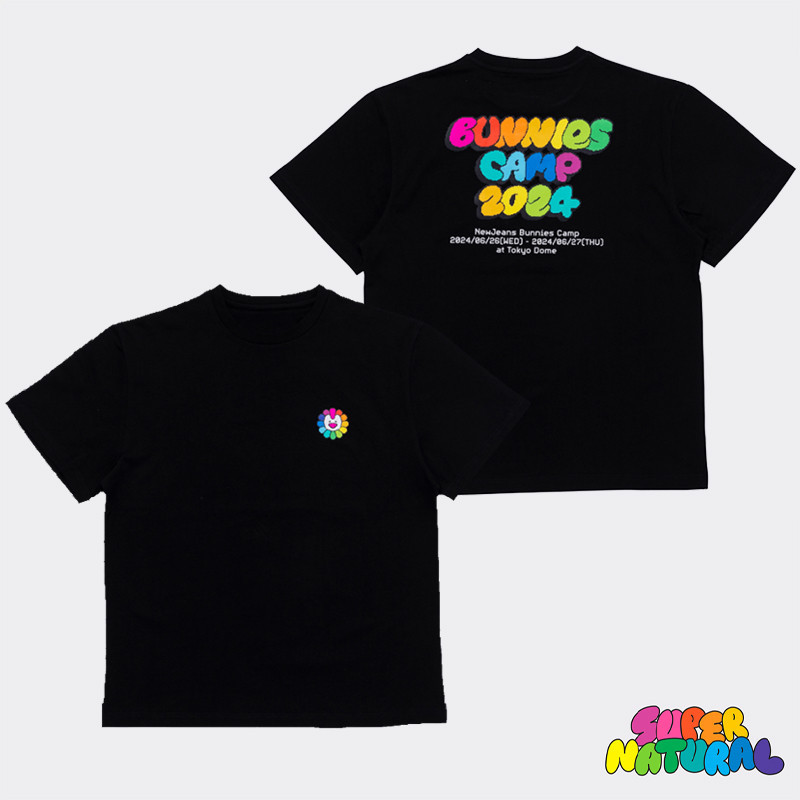 Newjeans X MURAKAMI BUNNIES CAMP 2024 TOKYO DOME 棉質T 恤加