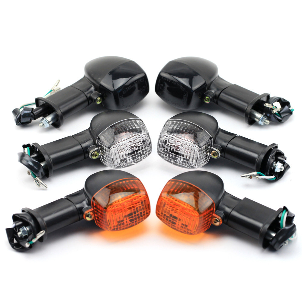Front Turn Signal Indicator For Kawasaki KLE500, ZX-6R, ZX-7R, ZX-9R, ZXR – Square, Orange Lens, Left/Right
