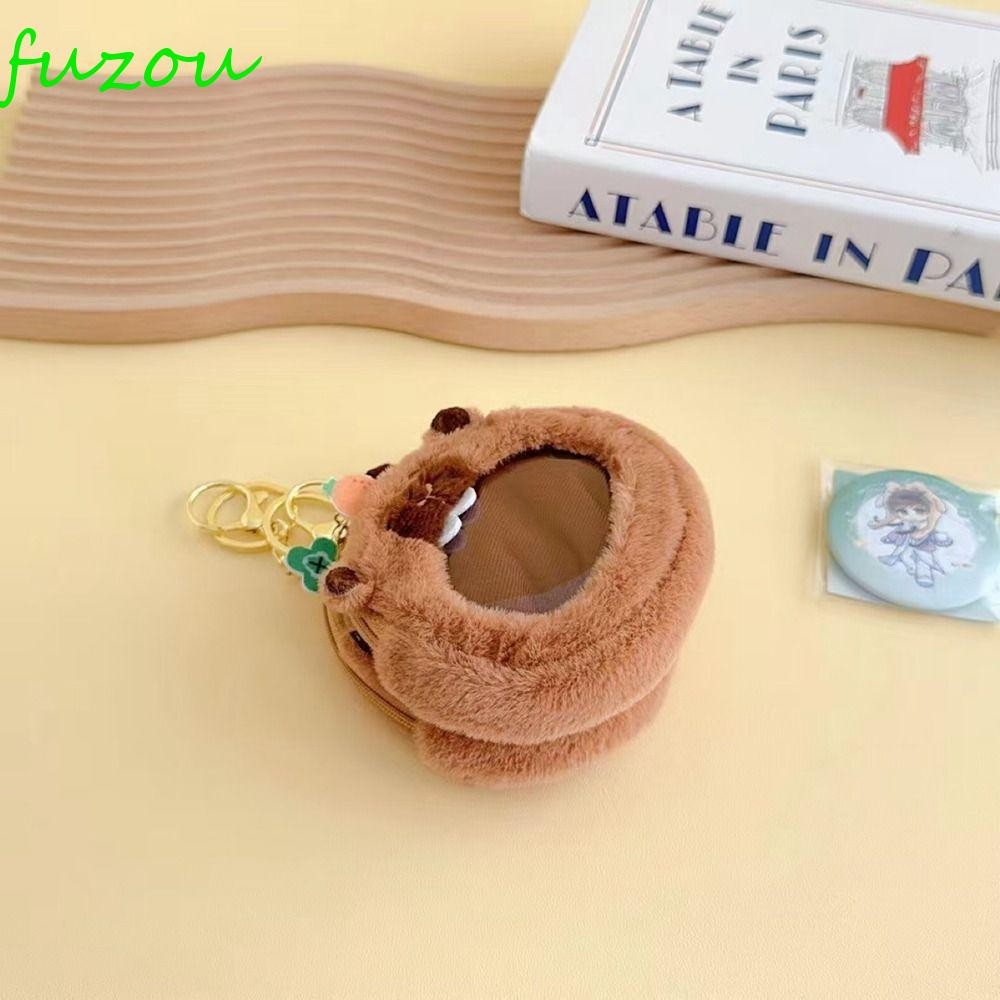 FUZOUCapybaraZero錢包,創意PVCCapybara毛絨錢包,硬幣袋軟毛絨娃娃掛件 | 蝦皮購物