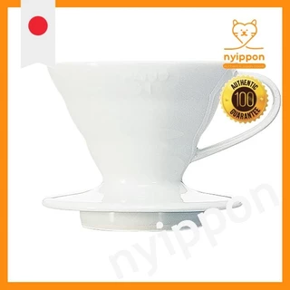 HARIO（ハリオ）V60 透明滤泡器01 陶瓷白色 1-2杯咖啡手沖咖啡日本製VDCR-01-W